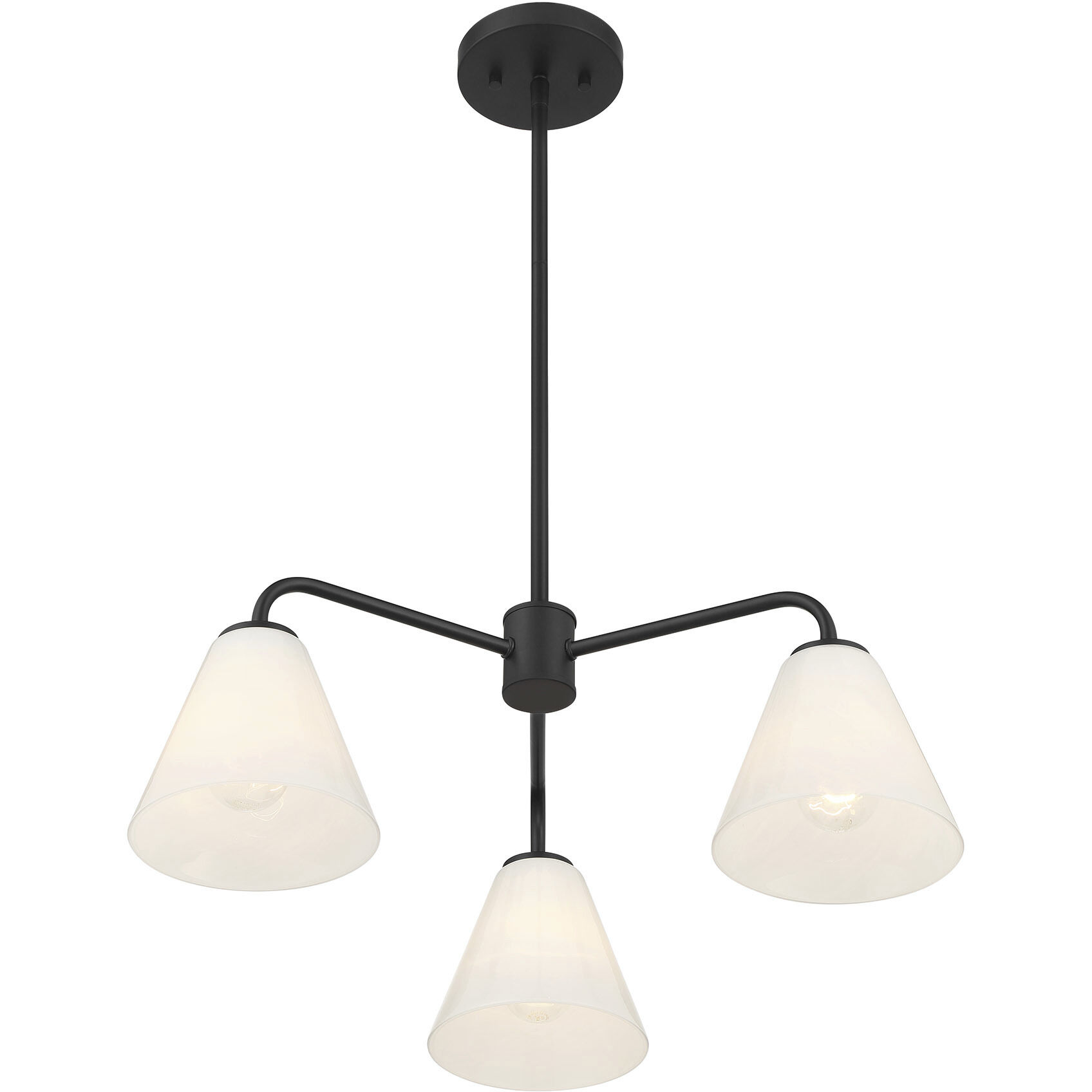 Blair 3 Light 24 inch Matte Black Chandelier Ceiling Light